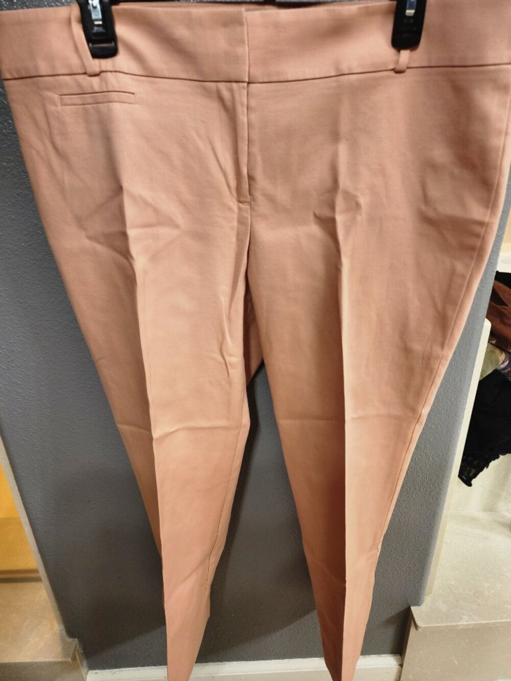 LOFT Women's Dusty Blush Pink Ankle Trousers Mid-Rise Tailored Dress Pants